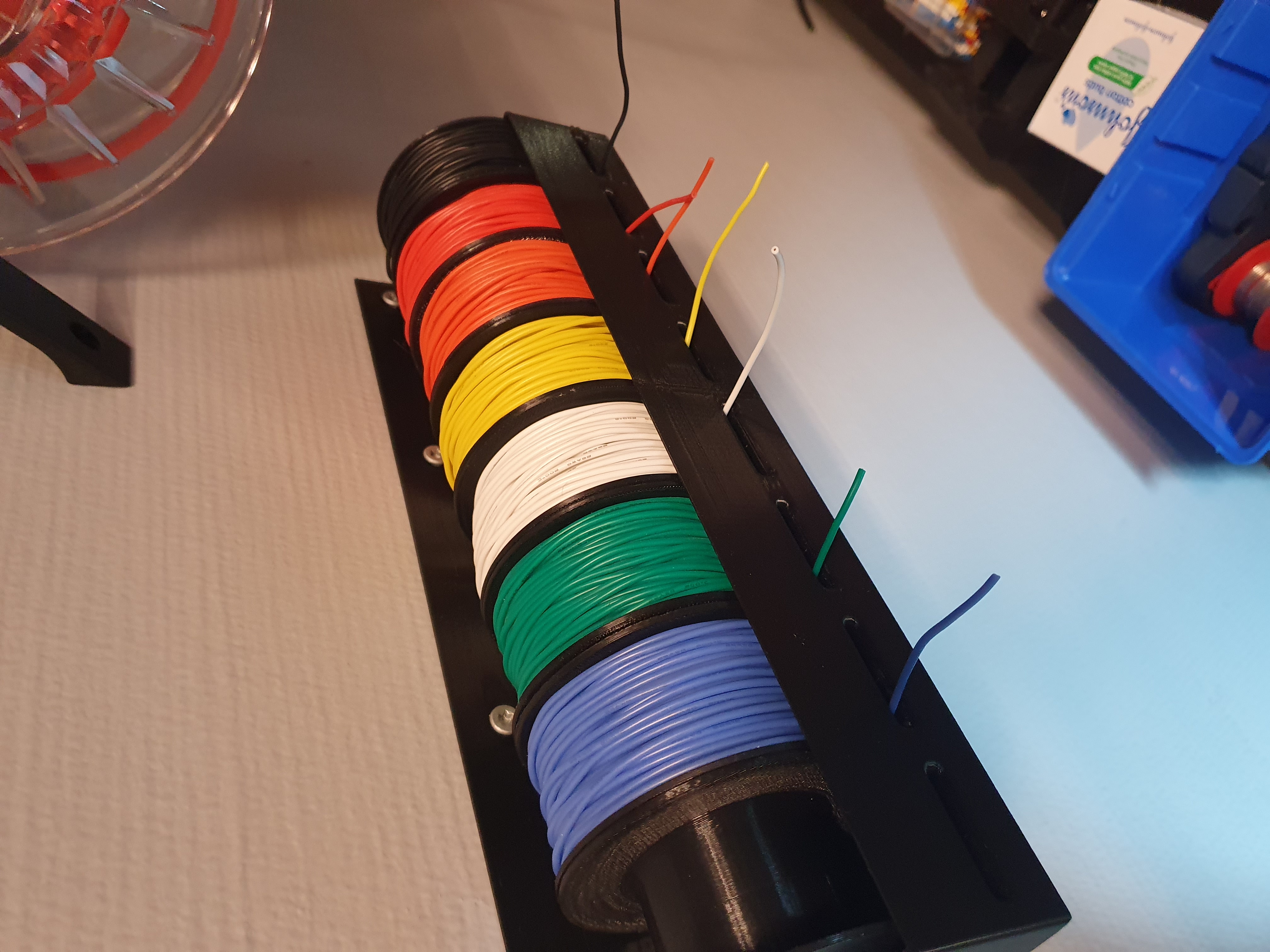 Wire spools and holder