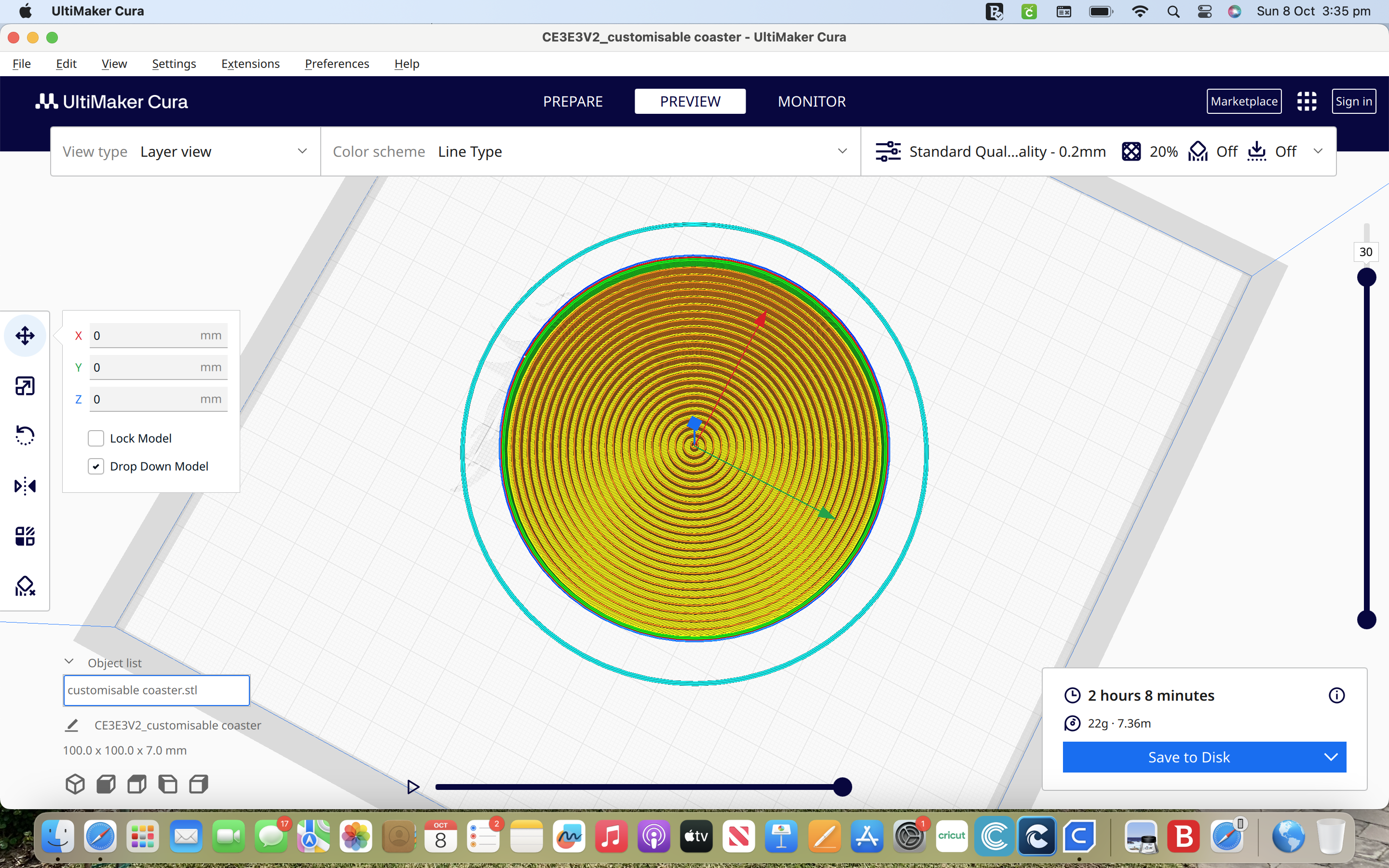 Customisable infill Coaster