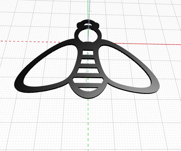 Miniatura 6 do modelo 3D Bee Keyring charm