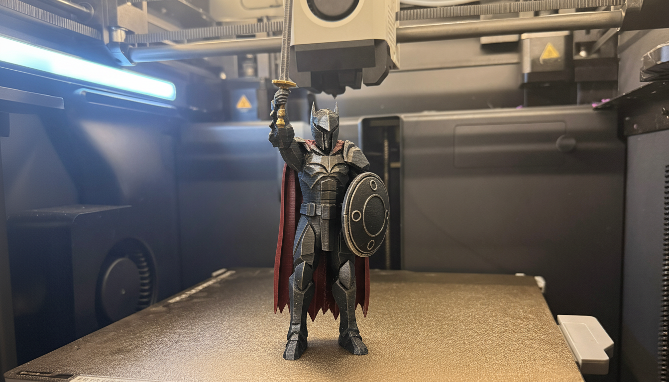 Warrior with Raised Sword