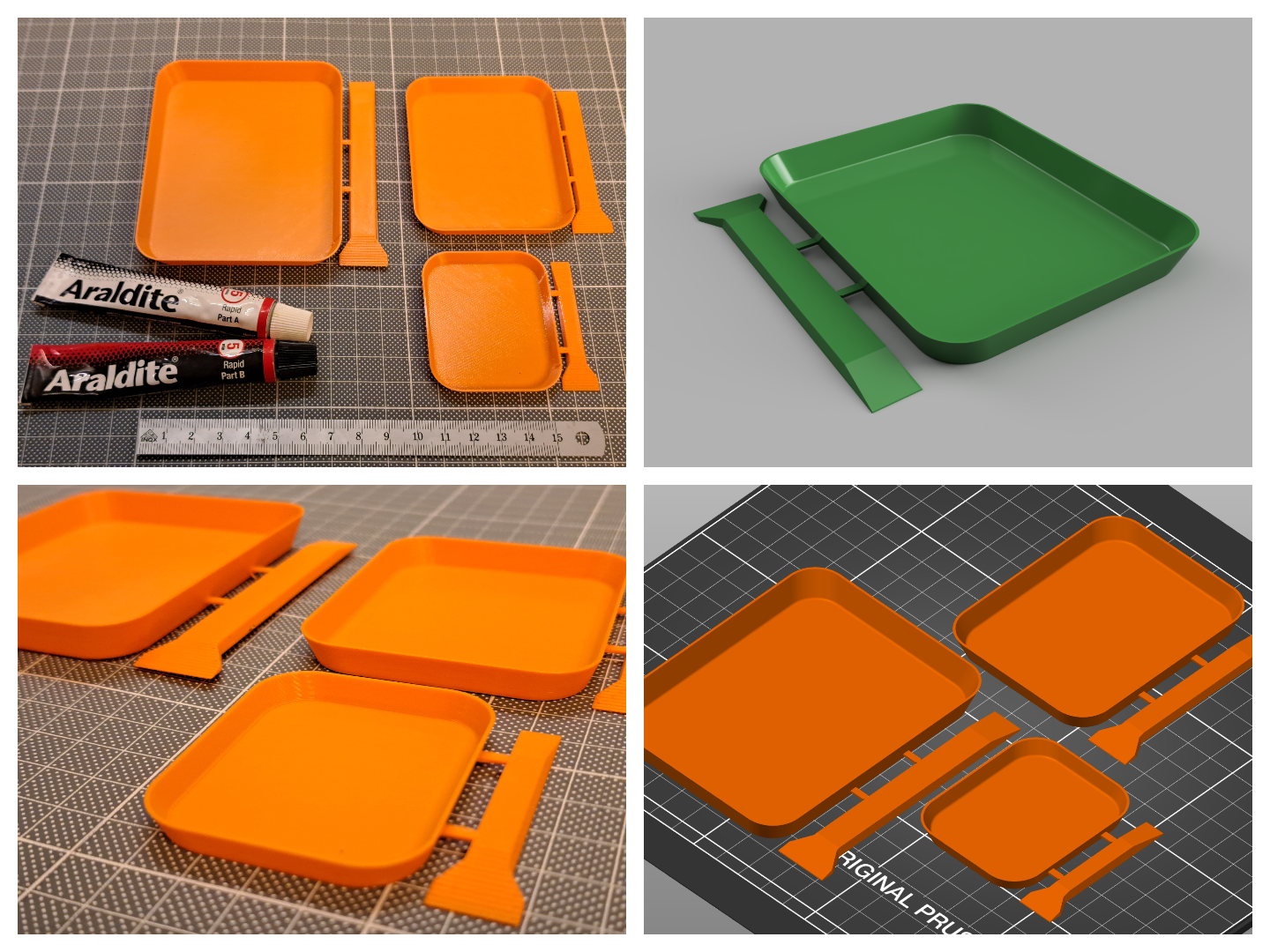Ultralight Glue Mixing Pad/Tray with Spatula, from 3g to 10g