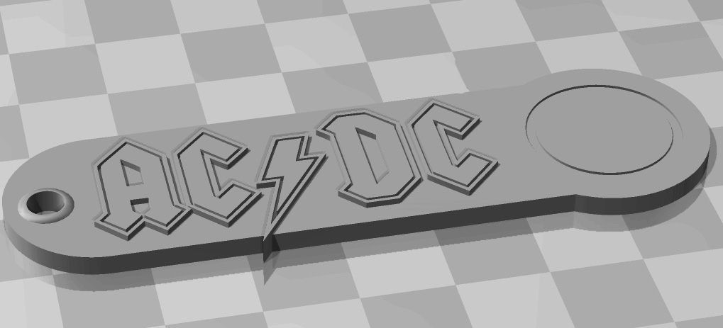 acdc schlüsselanhänger keychain Trolley Einkaufswagen Chip