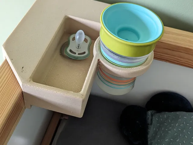 Shelf for IKEA KURA with cup holder