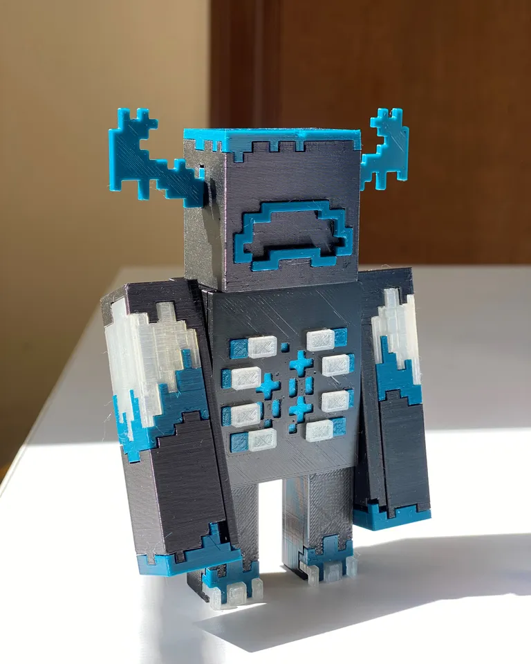 Warden 3D Printed Unofficial Minecraft Figure 