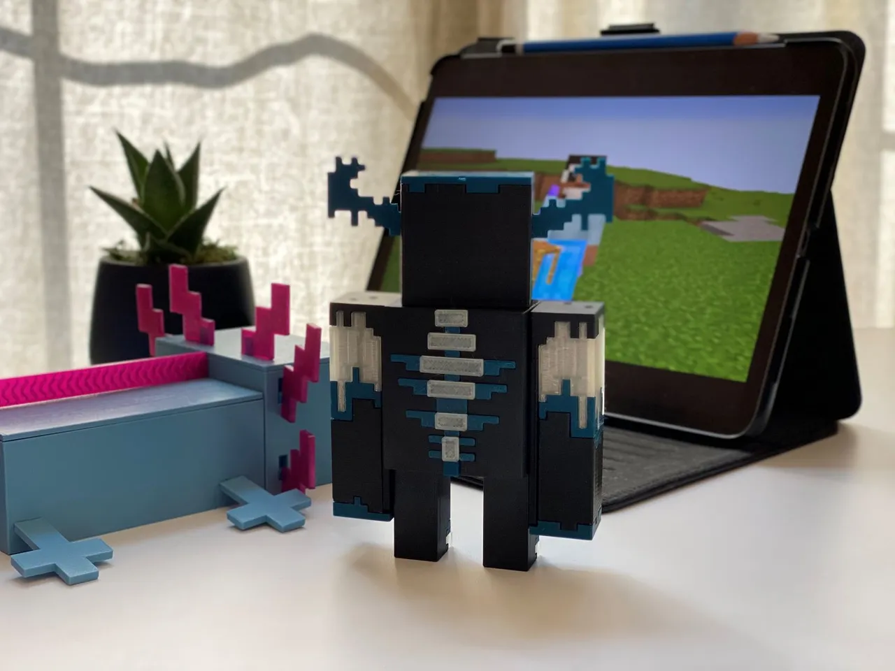 DIY Minecraft Warden From Scratch, Minecraft Papercraft Warden