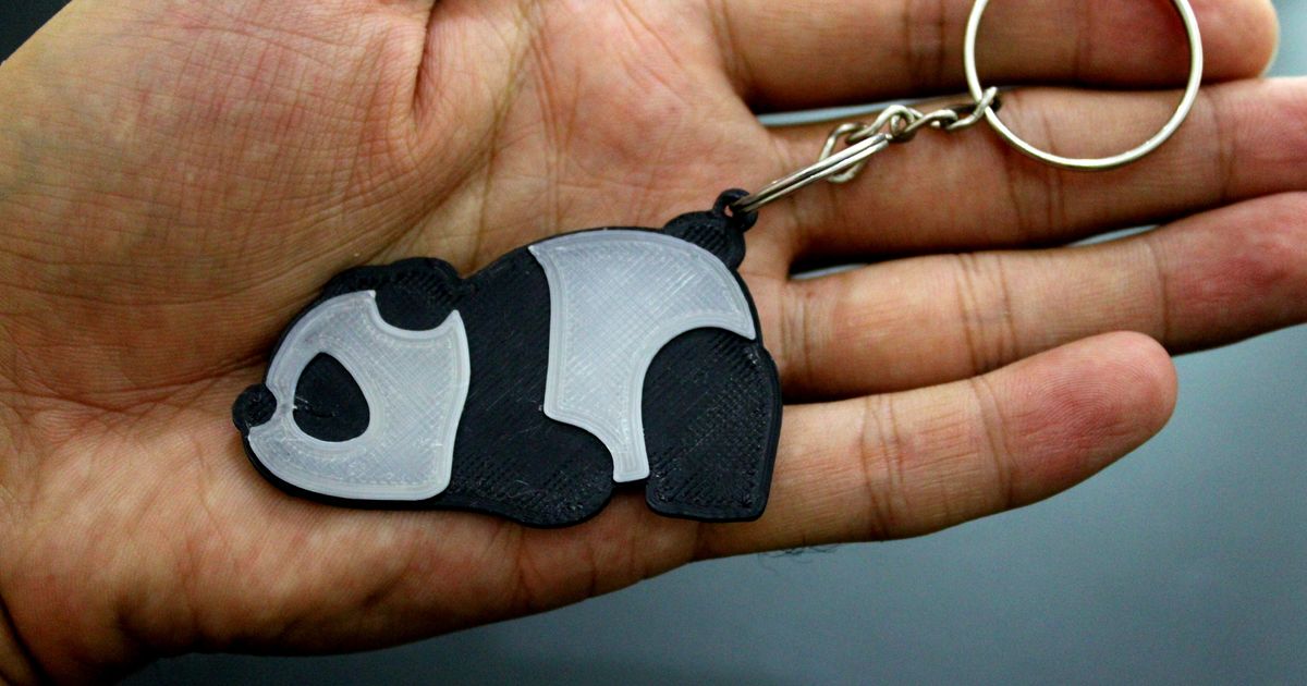 Lazy Panda Keychain Multicolor By Behnam | Download Free STL Model ...