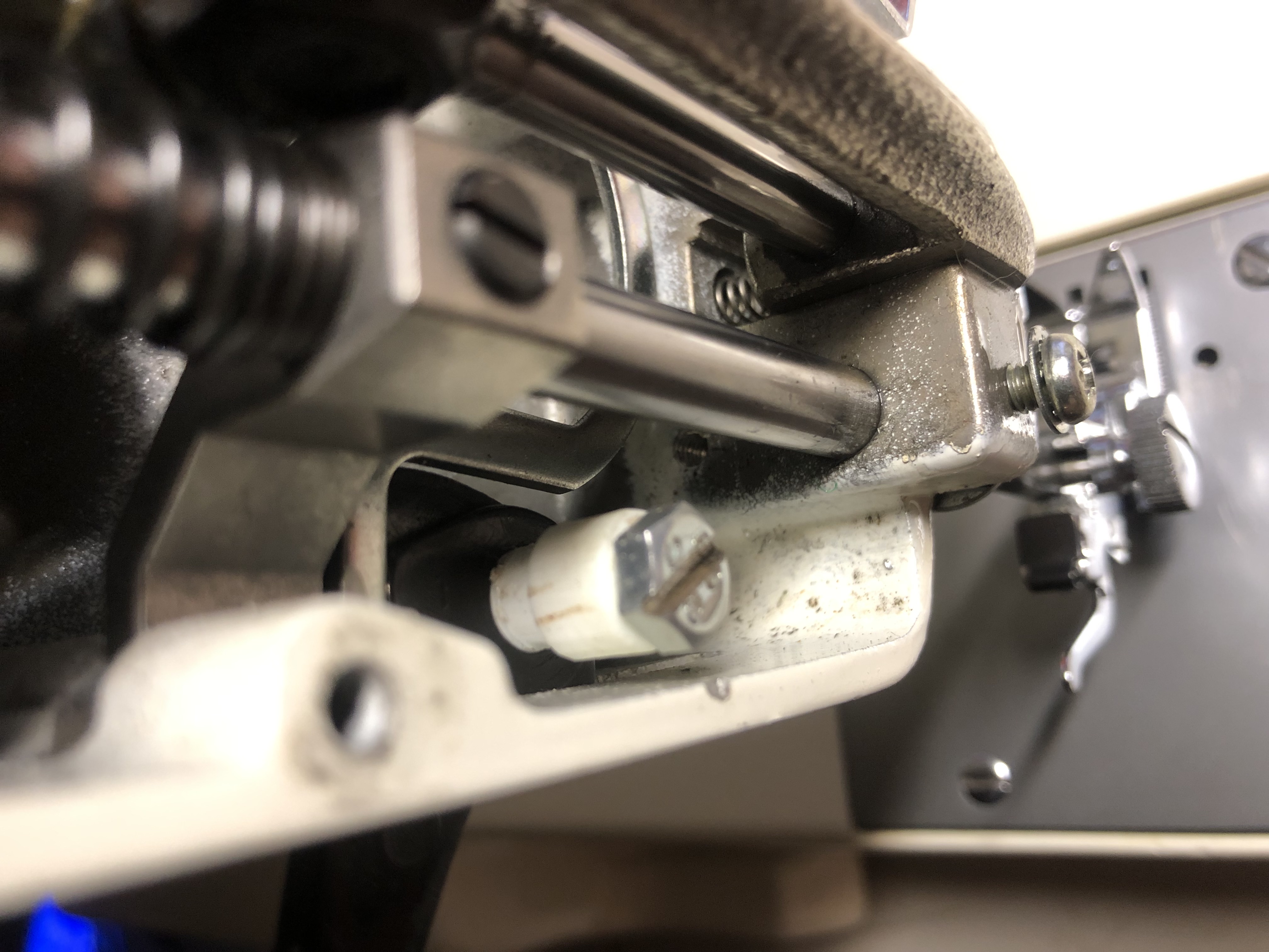 White Sewing Machine Presser Foot Lever Bushing by PrintHermit