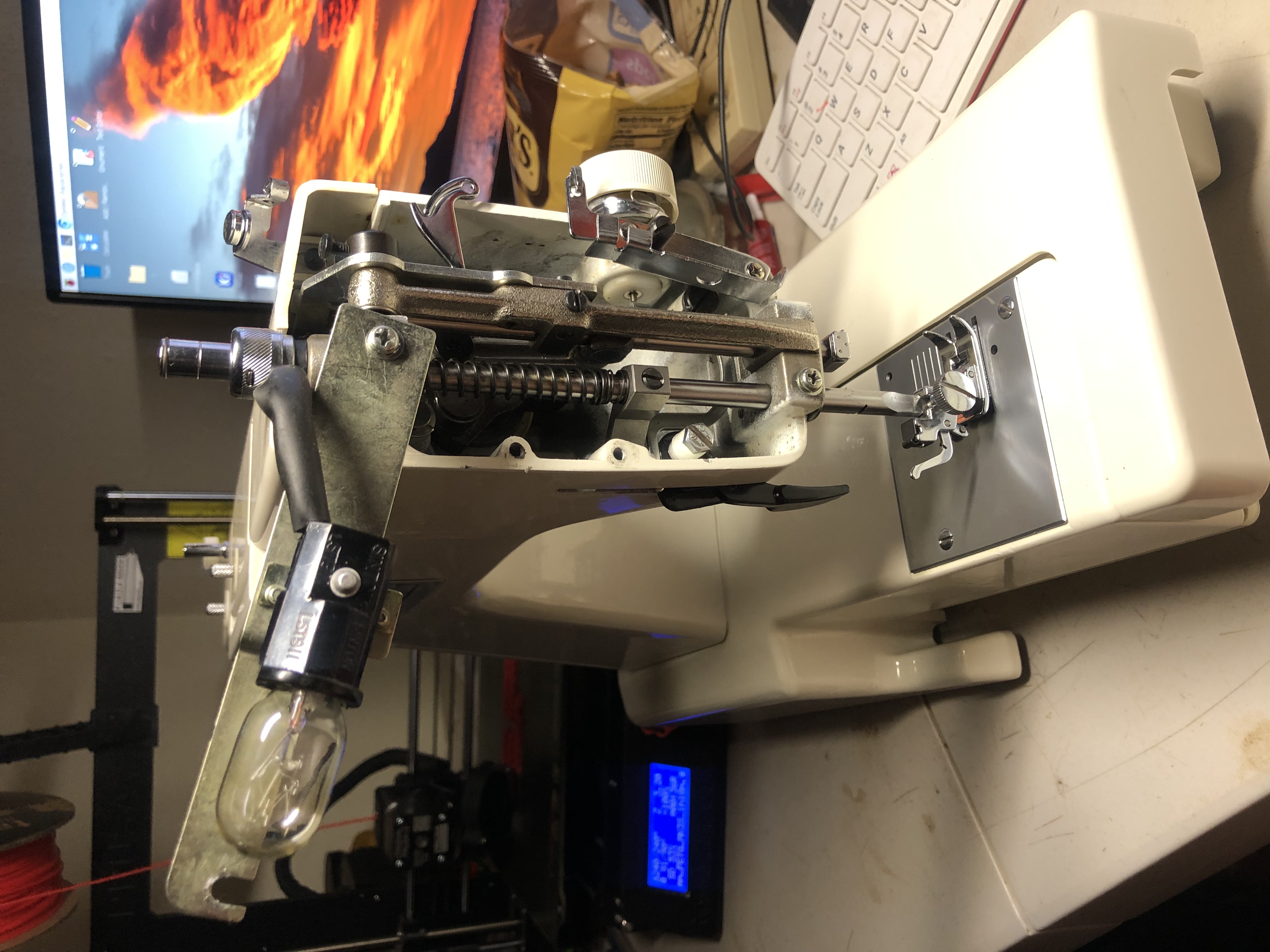 White Sewing Machine Presser Foot Lever Bushing by PrintHermit