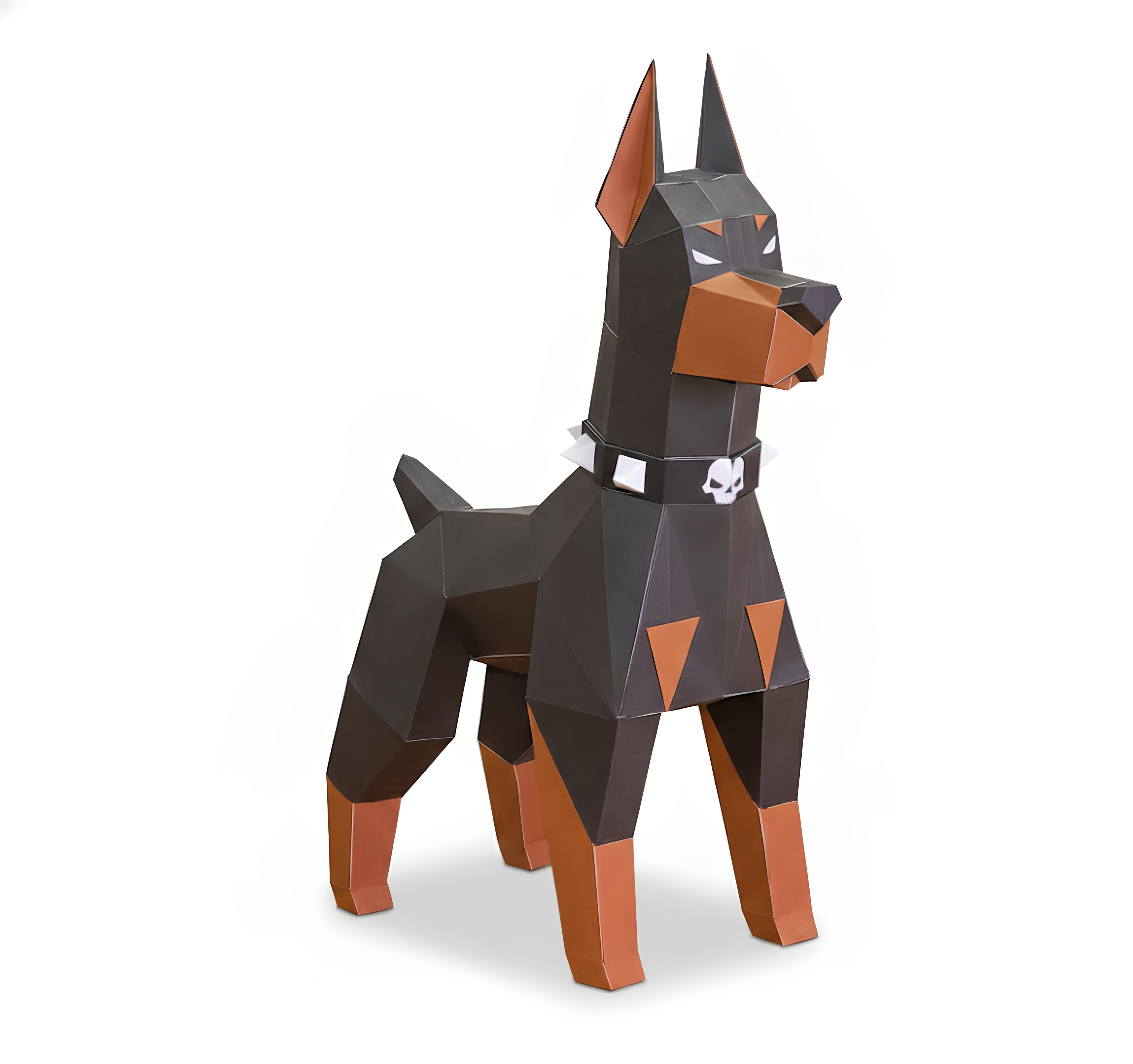Miniatura 3 do modelo 3D Low-Poly Dobermann