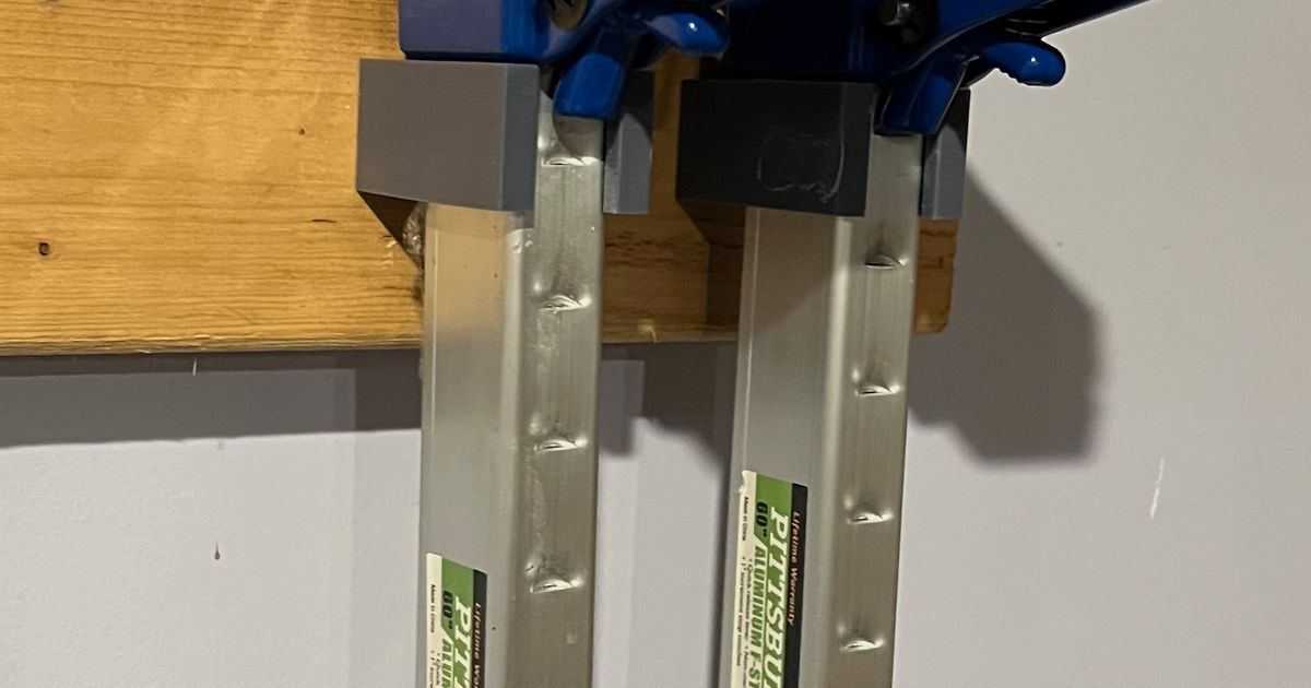 Pittsburgh aluminum bar clamp hanger by chewmieser Download free STL