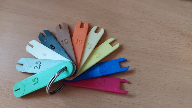 měrka na průřezy elektrických vodičů
