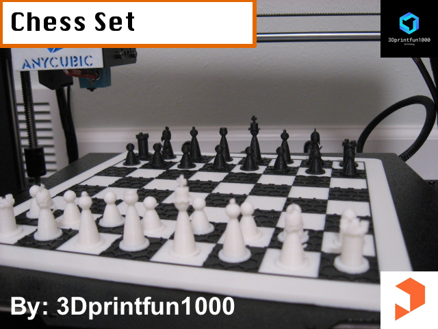 Chess board (with pieces) v3.0 by 3Dprintfun1000 | Download free STL ...