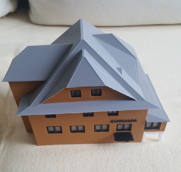 Bumbálka mountain hut (kit) 1:100 / Horská chata Bumbálka (stavebnice) 1:100