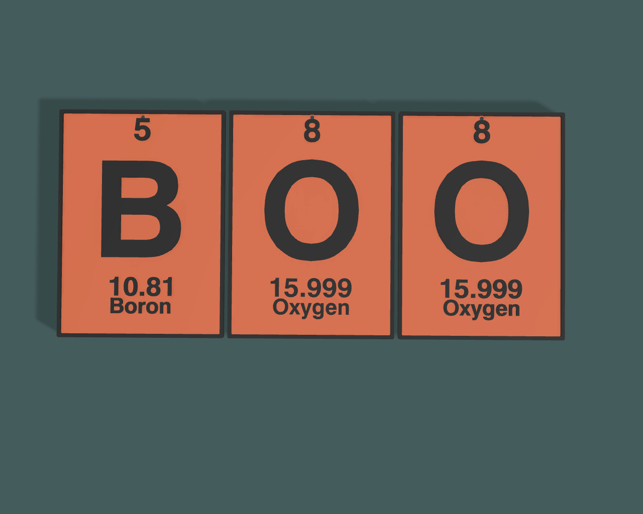 BOO | Elements of the Periodic Table von Josh Carroll | Kostenloses STL ...