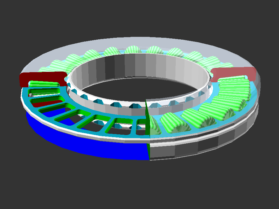 Lazy Susan Axial roller bearing by Jack Download free STL model