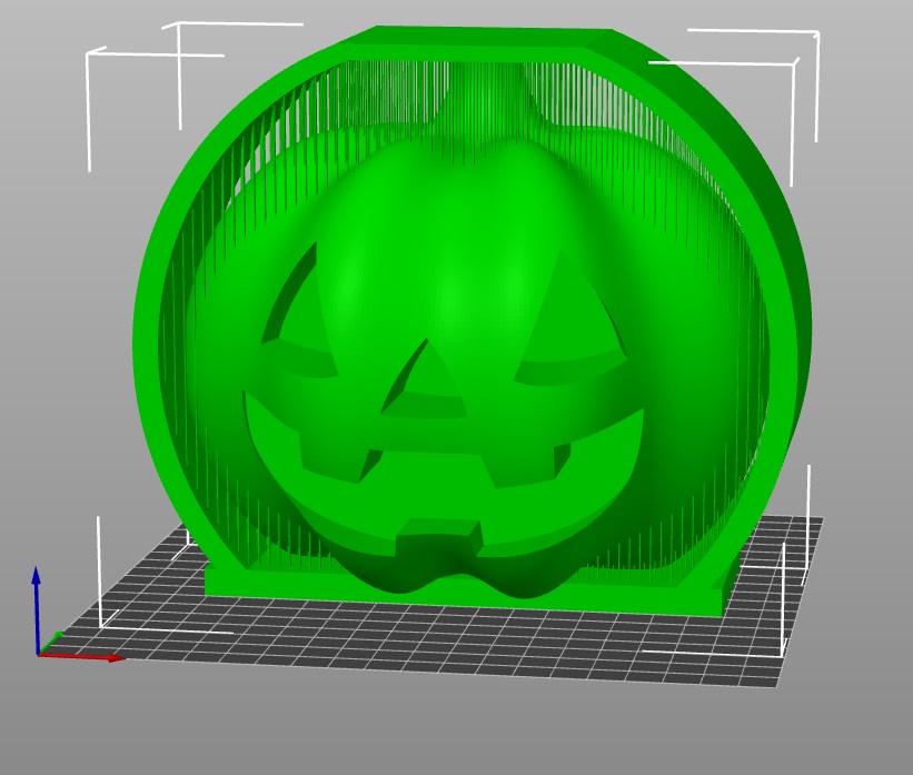Suspendend pumpkin 3D model thumbnail