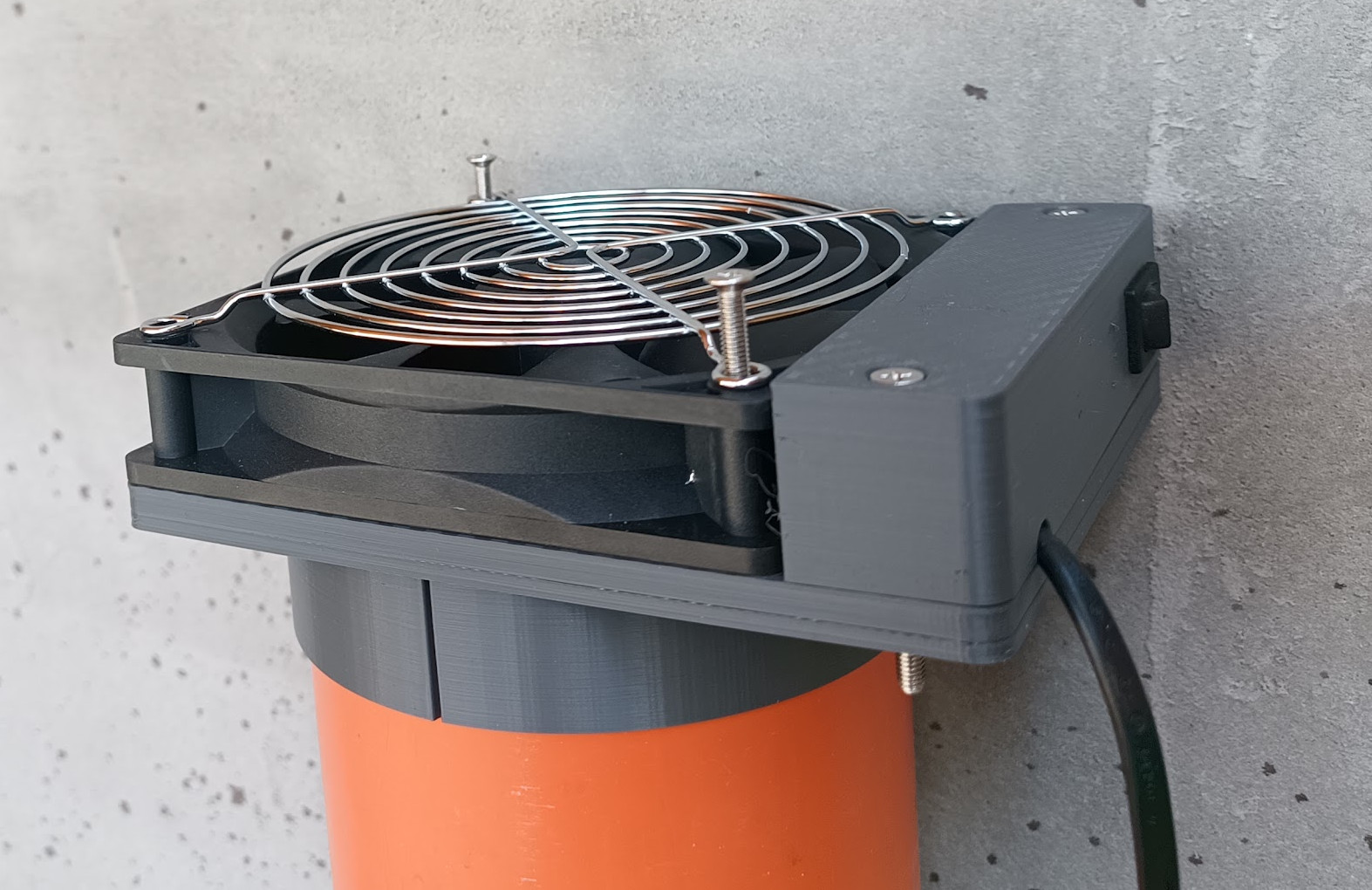 120x120 fan fitting to KG100 pipe
