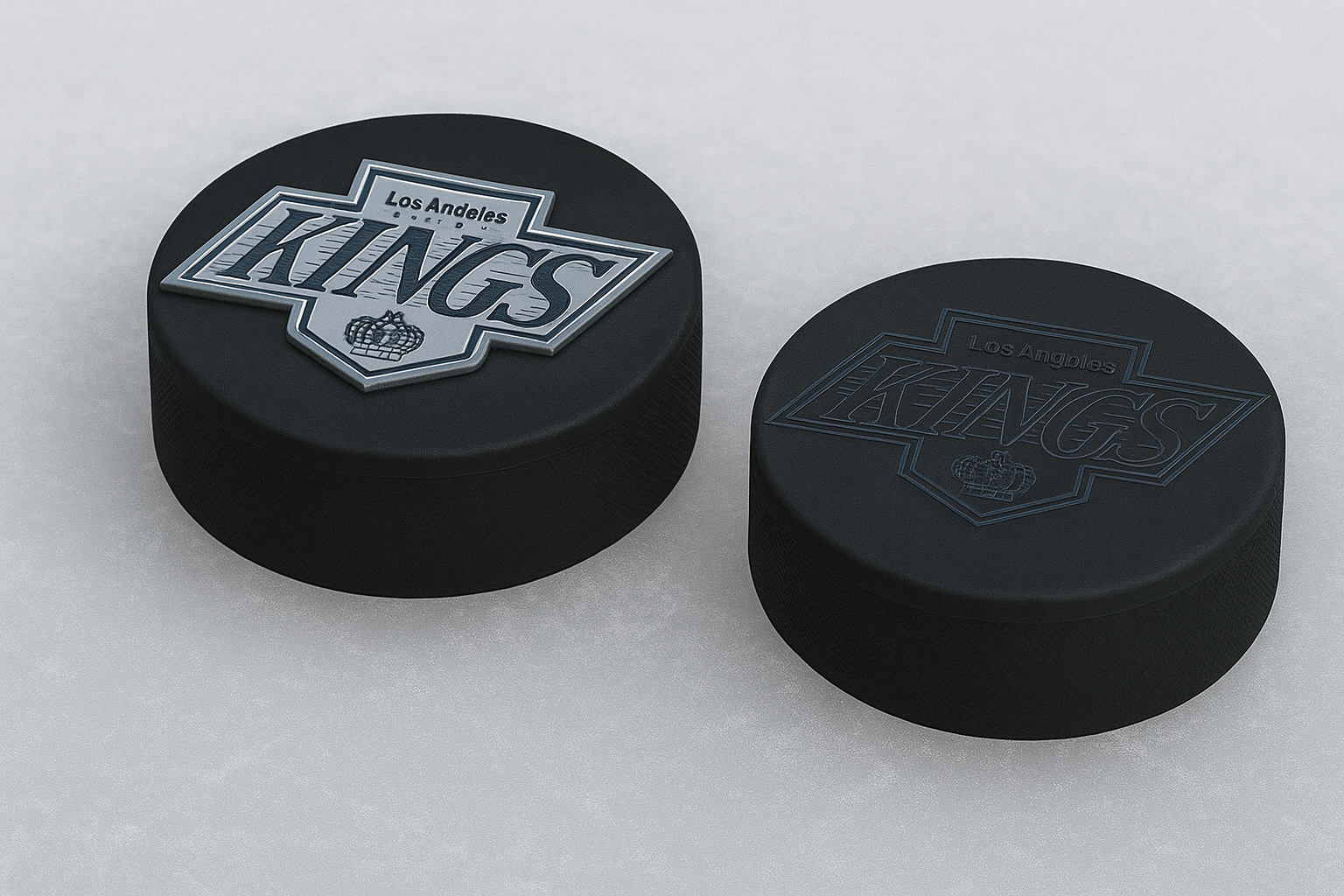 Los Angeles Kings 1990s NHL Hockey Puck Logo