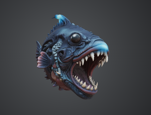 Abyssal Predator Fish Head