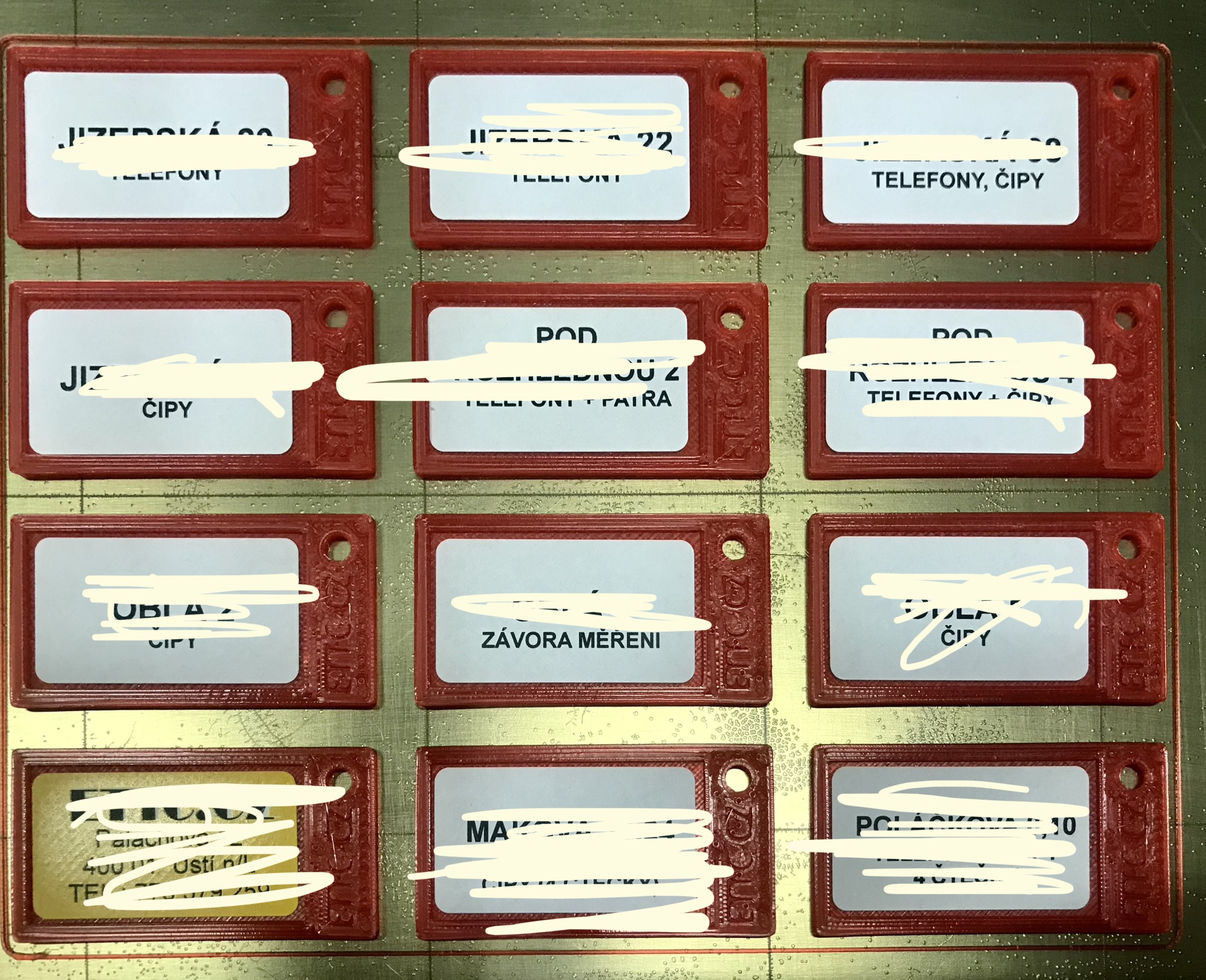 Identifikátor na klíče na tisknutelnou samolepu, Keychain Identifier