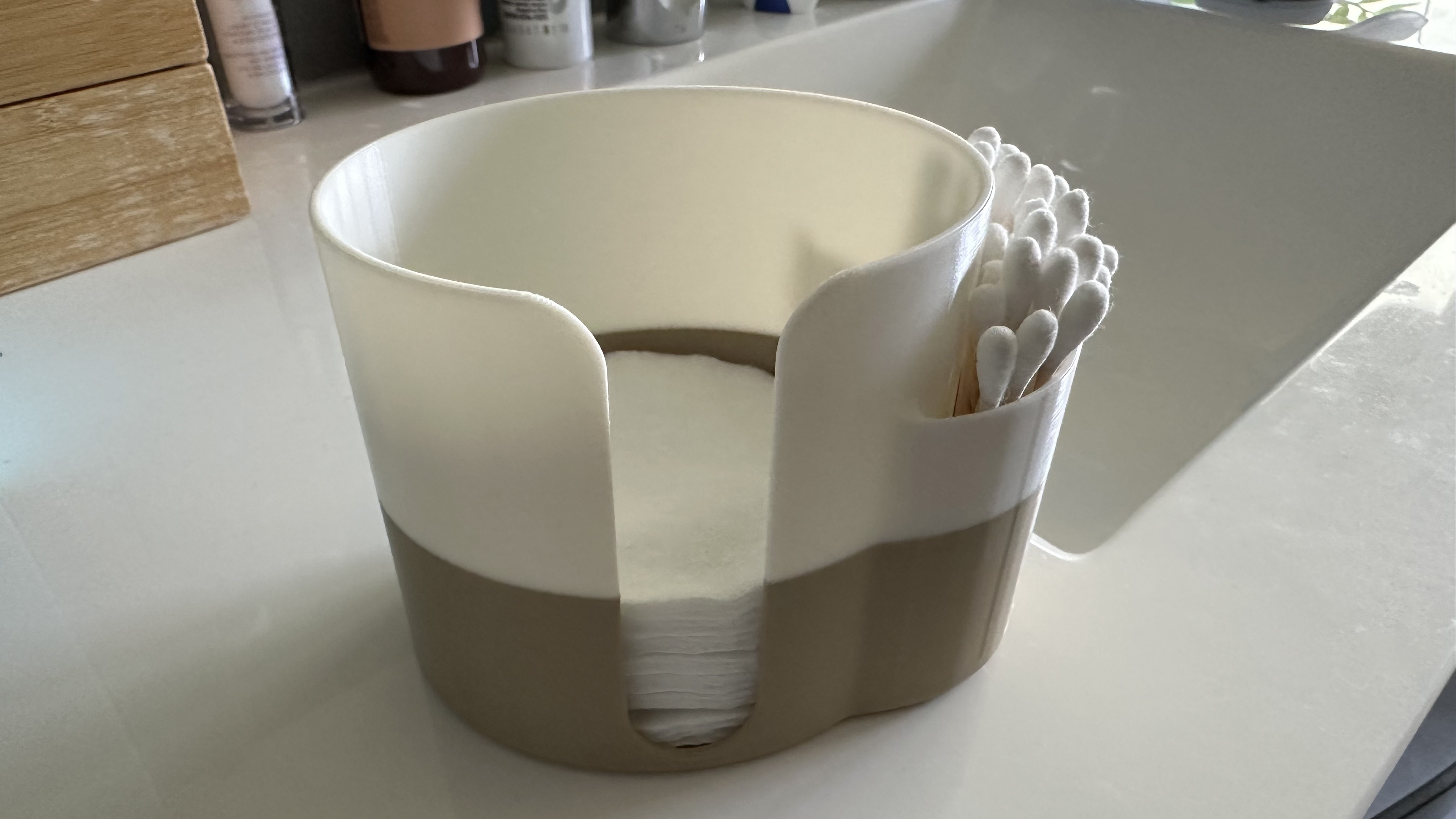 Oval Cotton & QTip Organizer by CutMaster Download free STL model