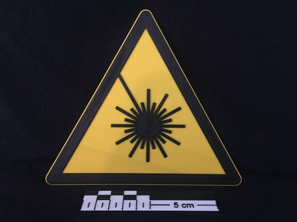 Laser Warning Sign (Laserwarnzeichen) by Maeshmaker | Download free STL ...