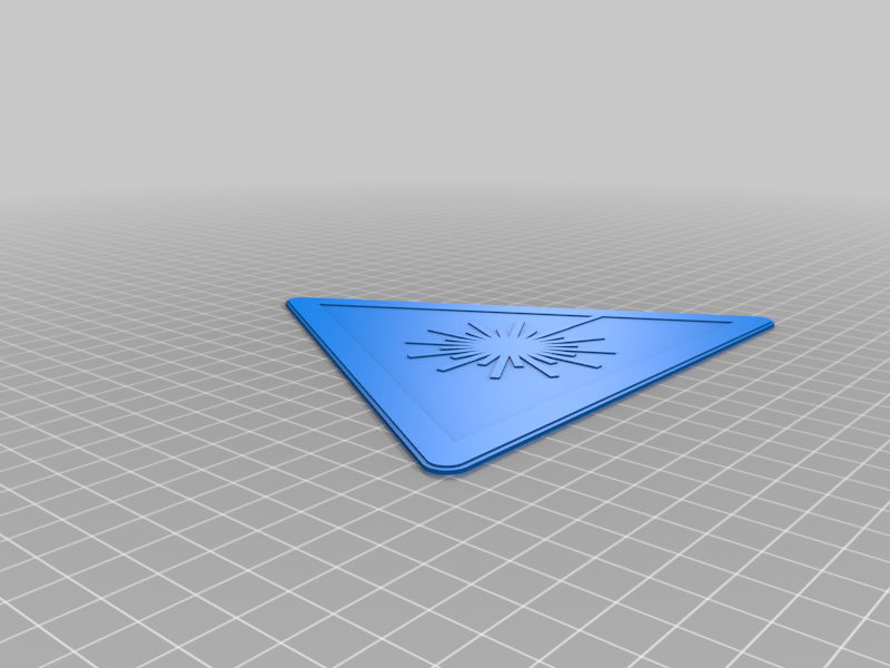 Laser Warning Sign (Laserwarnzeichen) by Maeshmaker | Download free STL ...