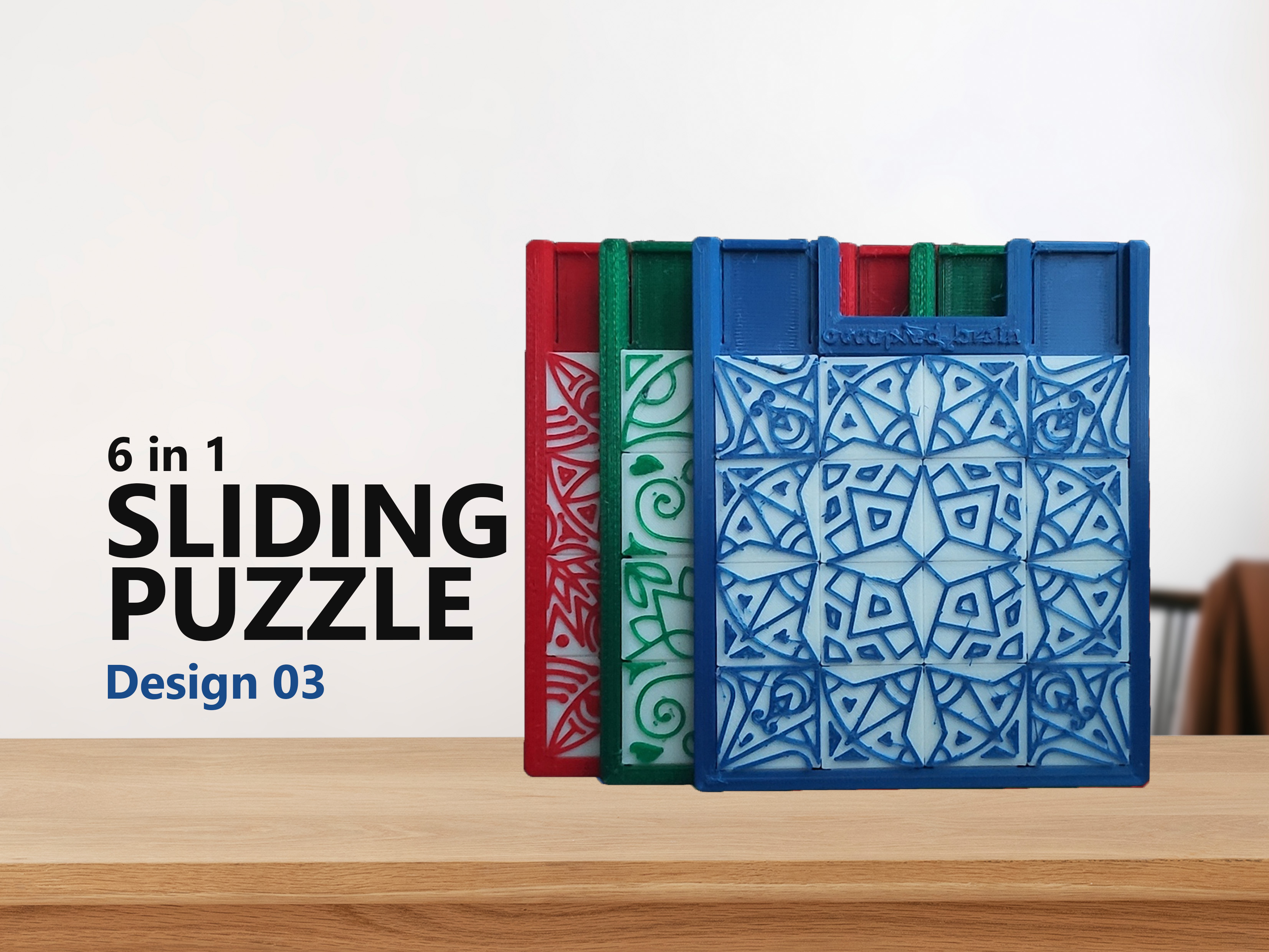 6 in 1 - Sliding Puzzle : Design 03