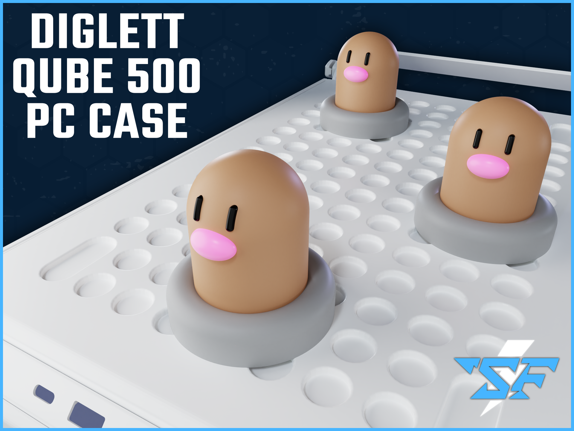 Diglett PC Case Accessory - Cooler Master QUBE 500