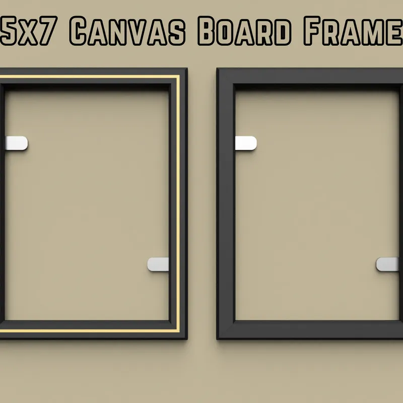 5x7 Canvas Board Frame by JamesThePrinter, Download free STL model