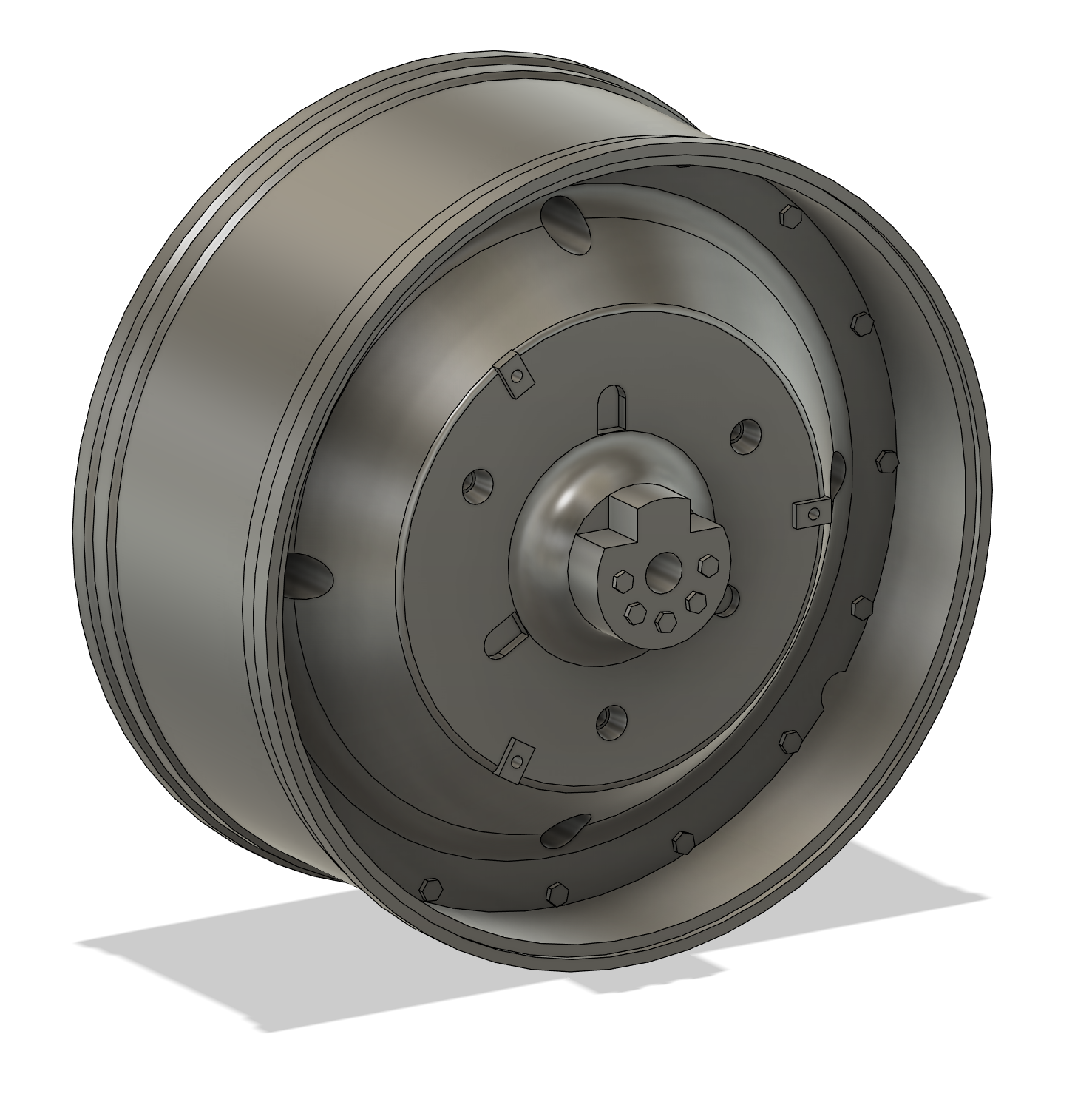 John Deere Heavy Cast Rear Wheel Rims - 1:8th Scale