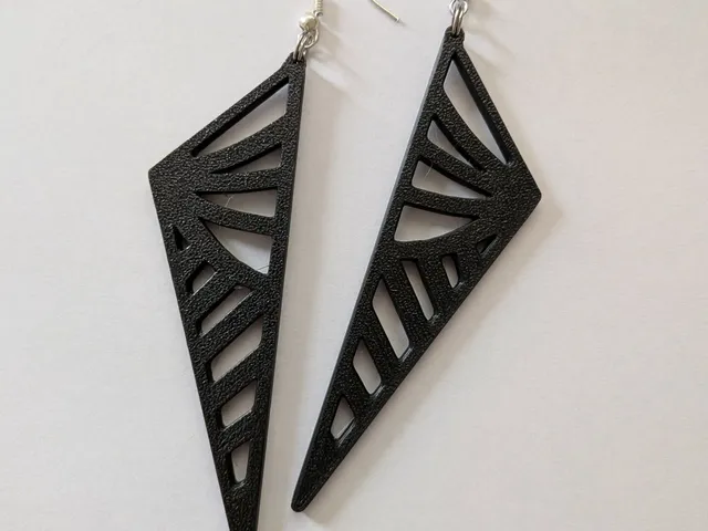 Simple triangle abstract earrings