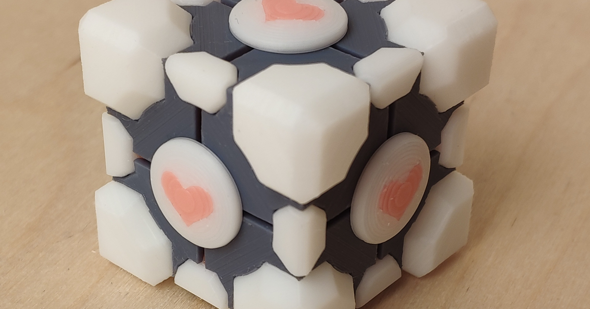 D20 Companion Cube by TheSameNameTwice, Download free STL model