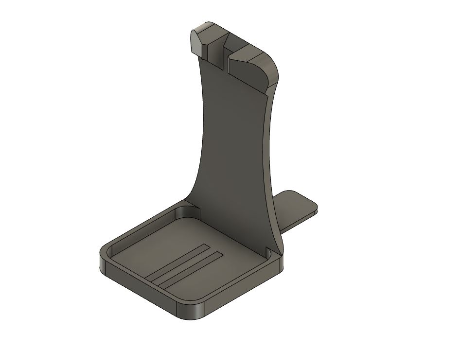 Ice cube maker storage place for shovel