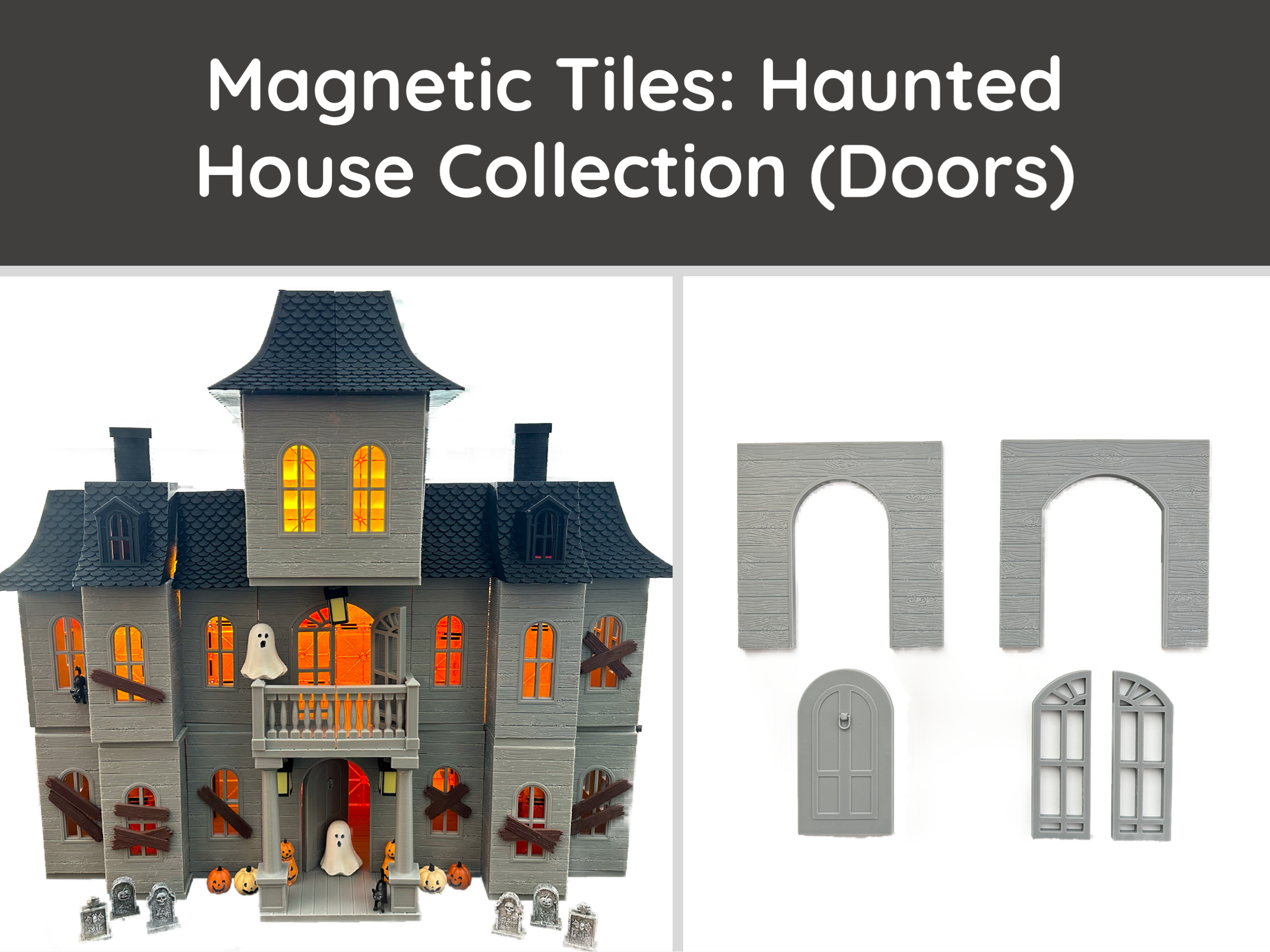 Magnetic Tiles Haunted House: Doors