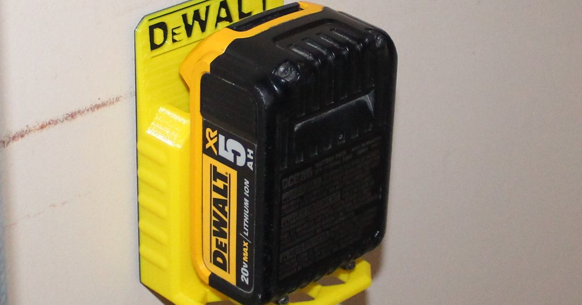 DeWALT Battery Holder by Matt Boyer Download free STL model