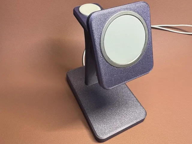 Best Horizontal iPhone and iWatch Magsafe stand 2 in 1 - easy to print and assemble