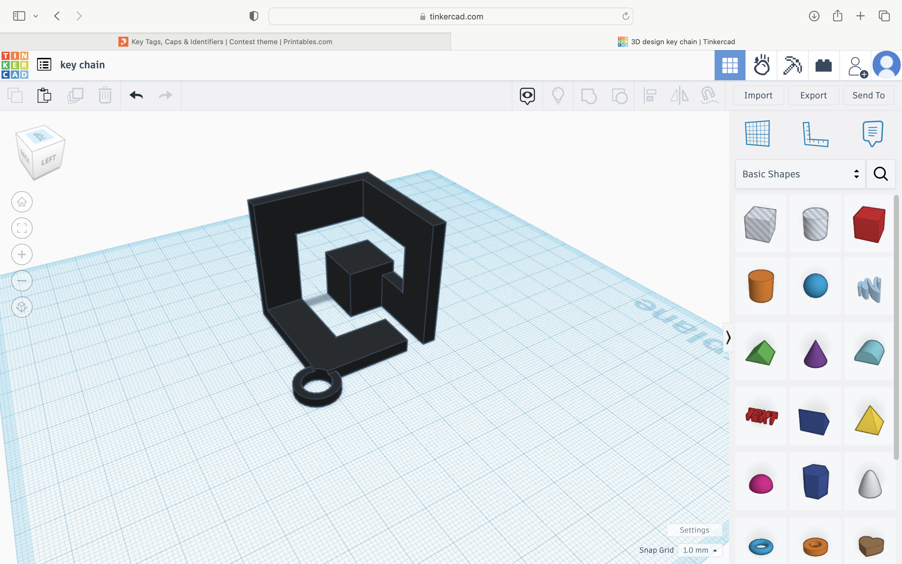 Miniatura 3 do modelo 3D GameCube Logo Keychain