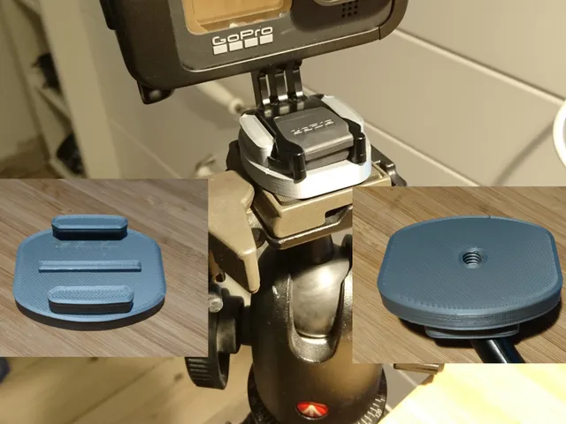 GoPro plate to tripod mount ( 1/4-20 UNC thread)
