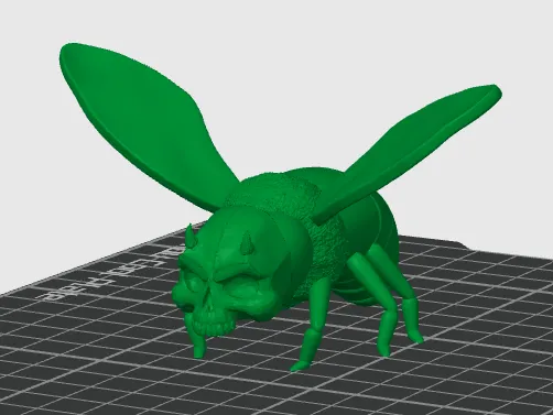 Bee with skull