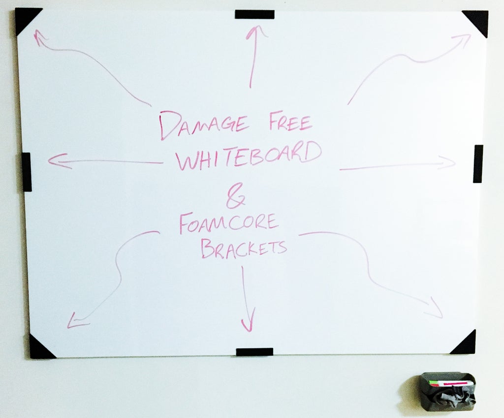 Damage Free Whiteboard Foamcore Bracket