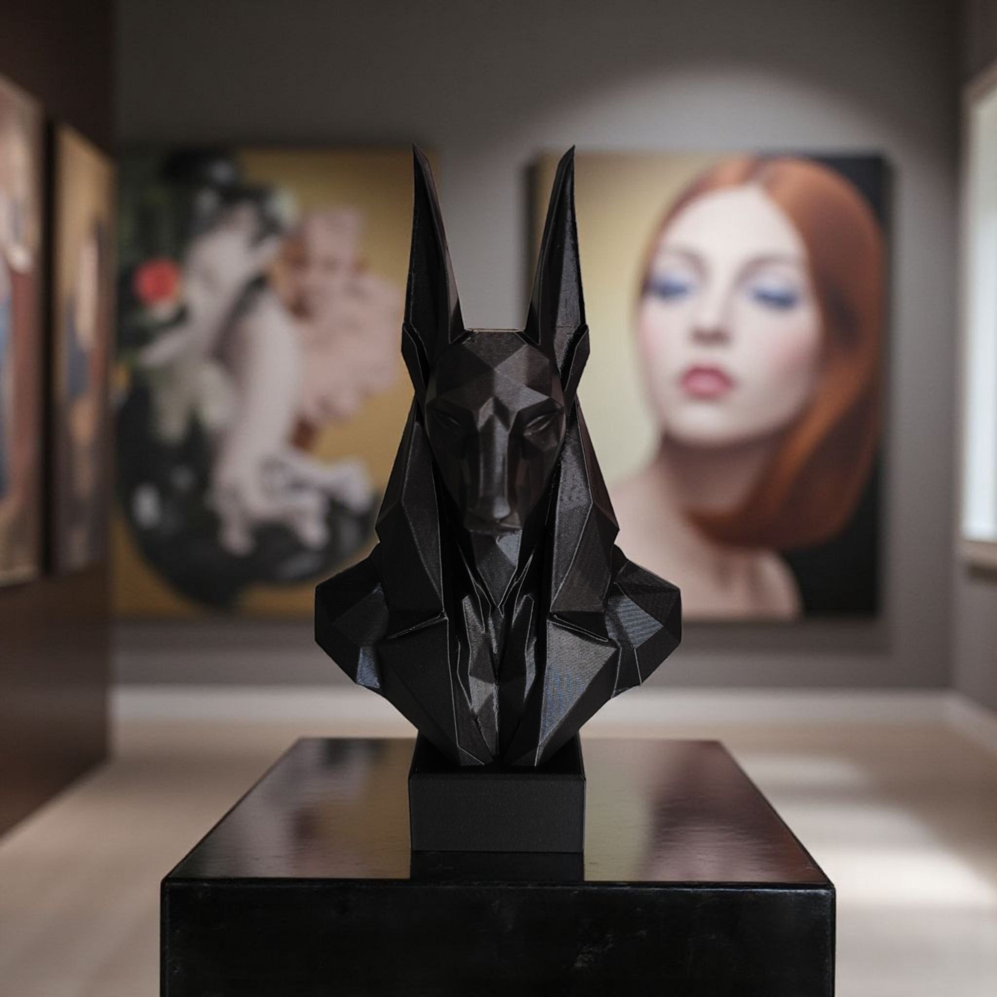 Miniatura 2 do modelo 3D Low Poly Anubis Bust