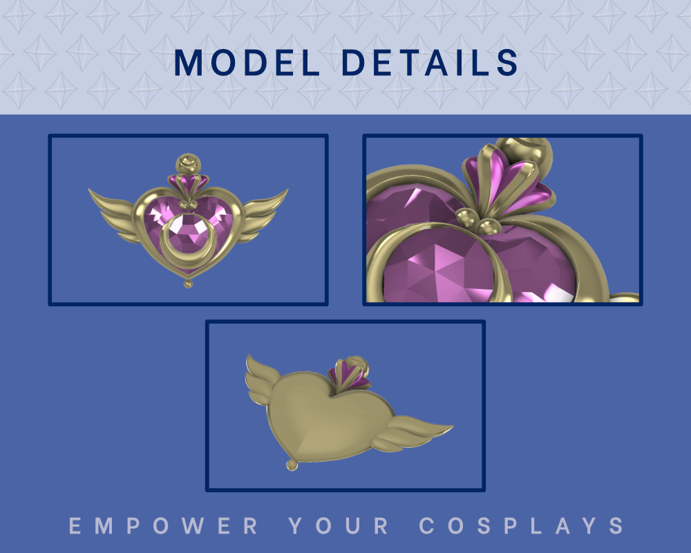 Sailor Moon's Crisis Moon Compact STL Files - Sailor Moon Cosplay Accessory (Digital Download) — miniatura 2