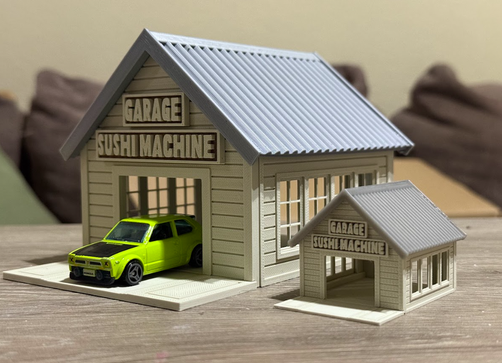 1:64  and 1:160 Sushi Machine Garage Diorama