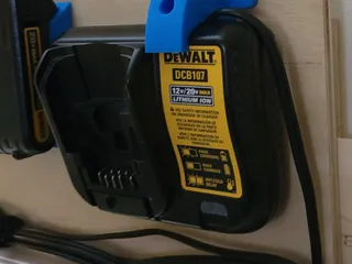2-Pack Wall Mount Charger Holder For DeWalt DCB107 12V – Durable Bracket For Workshop Organization (Black)