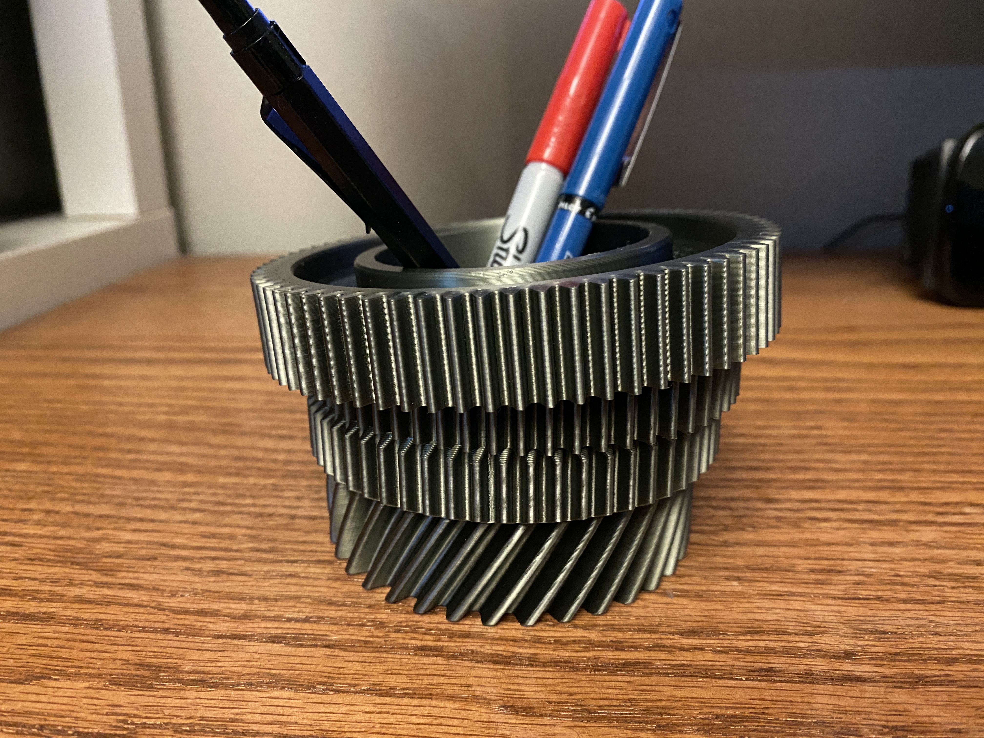 Gear Stack Pencil Holder / Pot