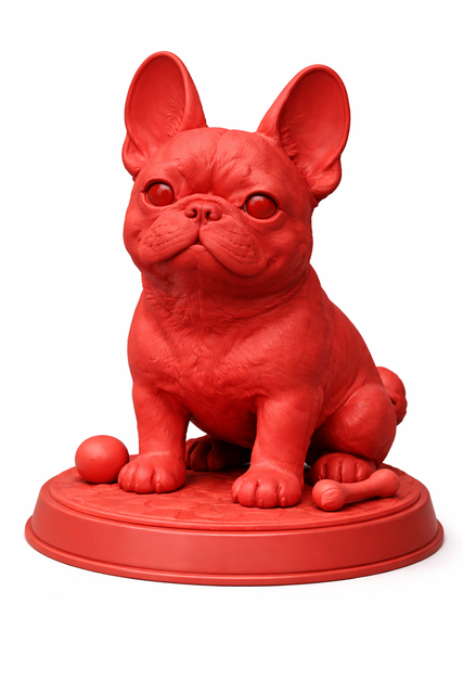 Bulldog on stand