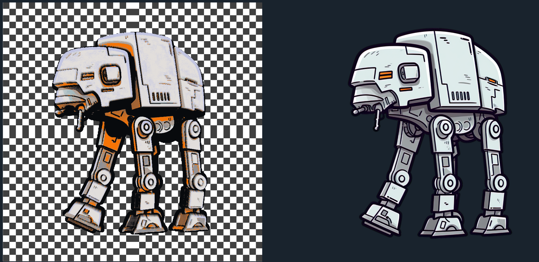 HueForge AT-AT Walker (All Terrain Armored Transport) multicolor