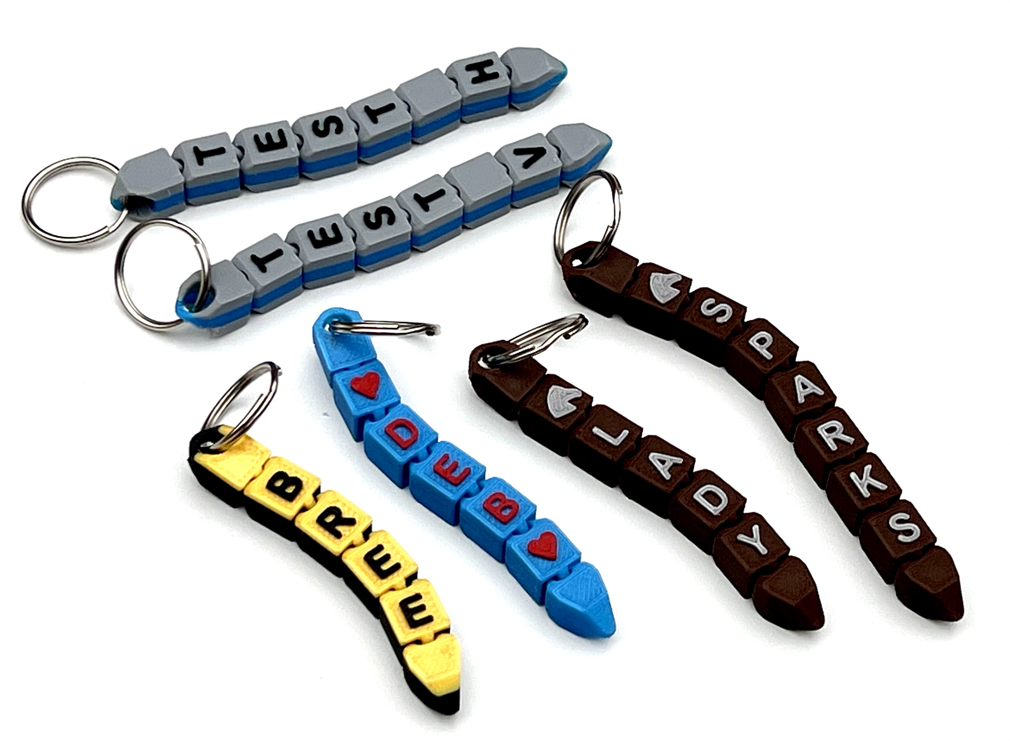 Customizable Articulated Print-in-Place Key Tag