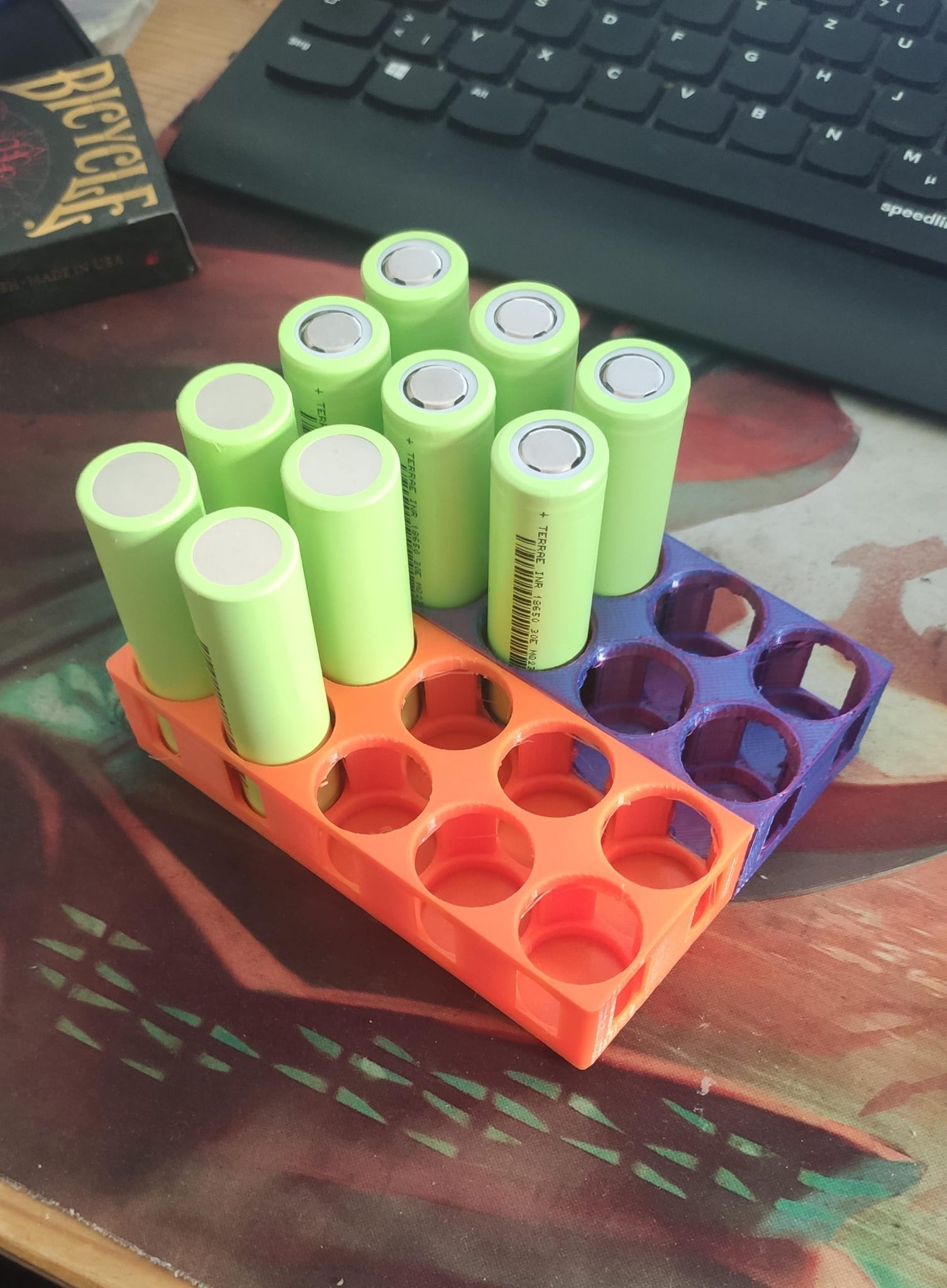 18650 Battery holder tray by Joshi Download free STL model